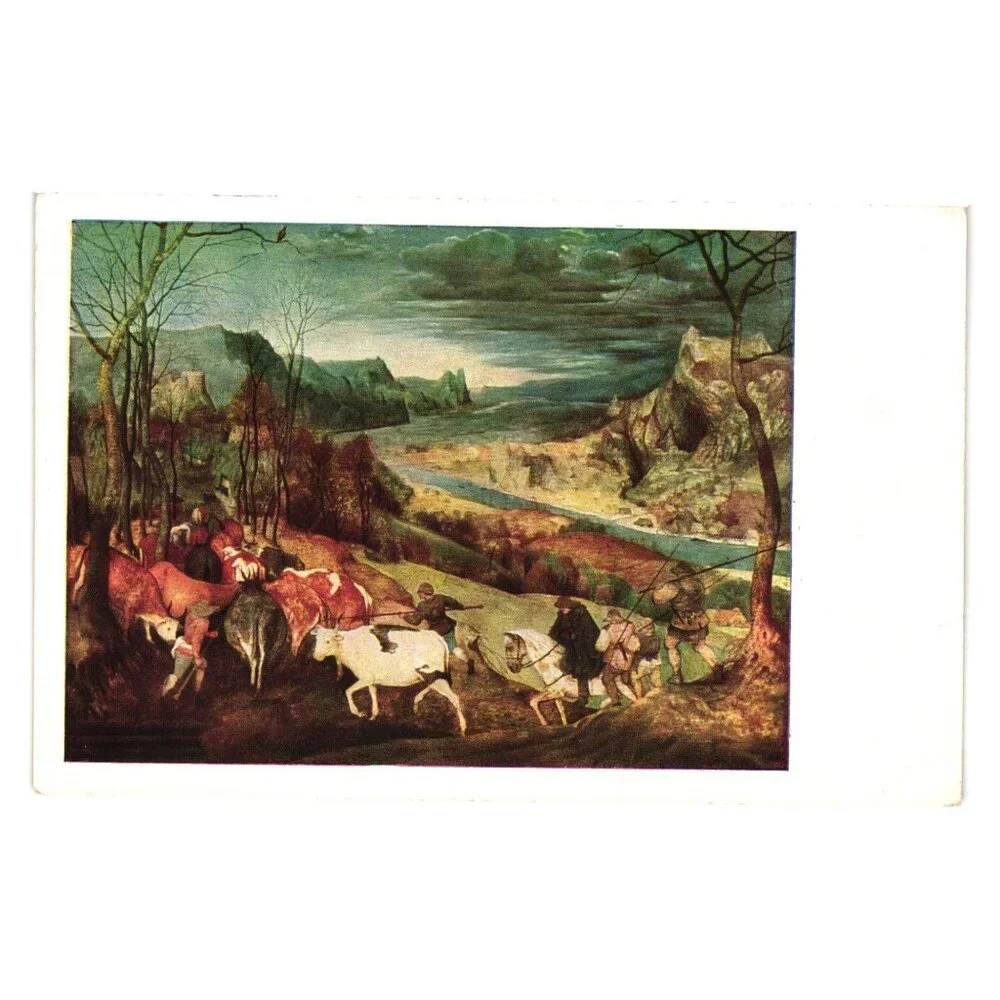 Brueghel Herbstlandschaft Kunsthistorisches Museum Wien Julius Bard Vintage Post